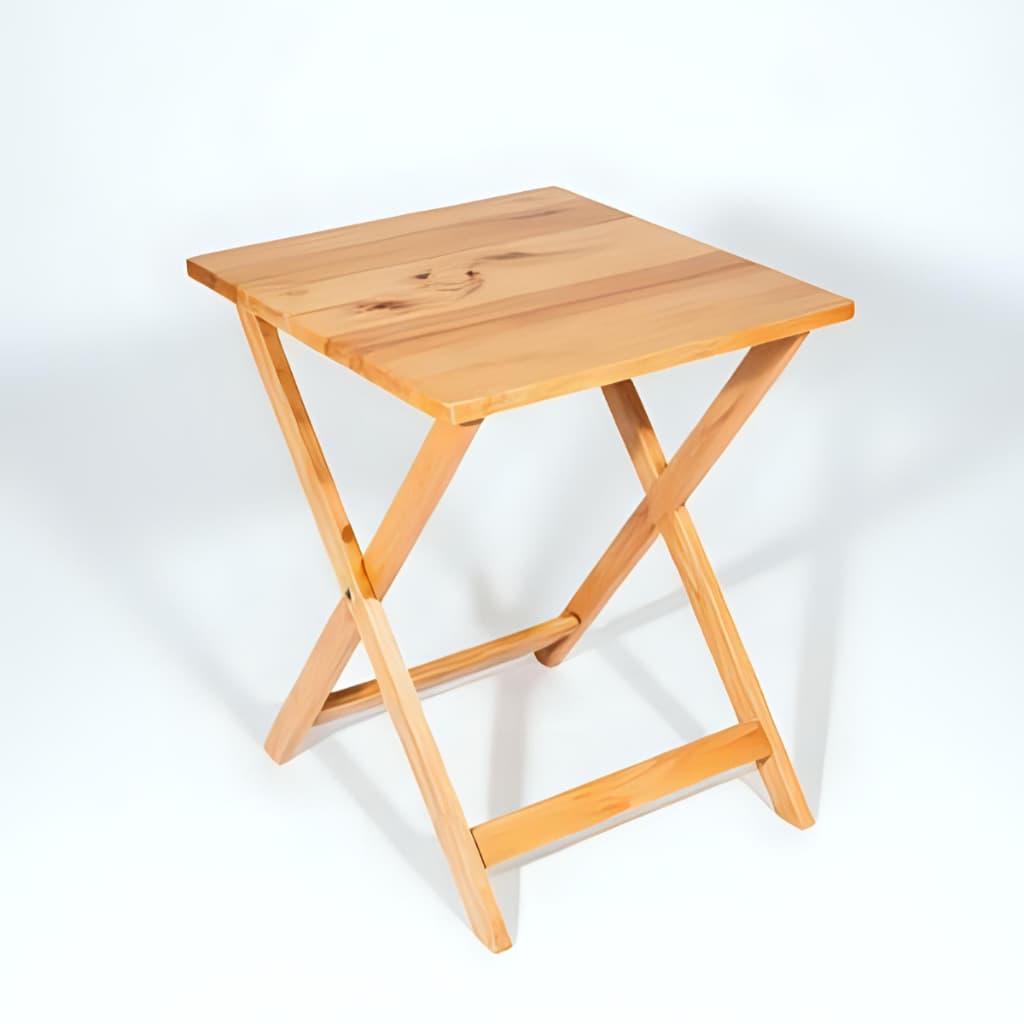 Mesa Dobravel De Madeira Pinus 60x60cm