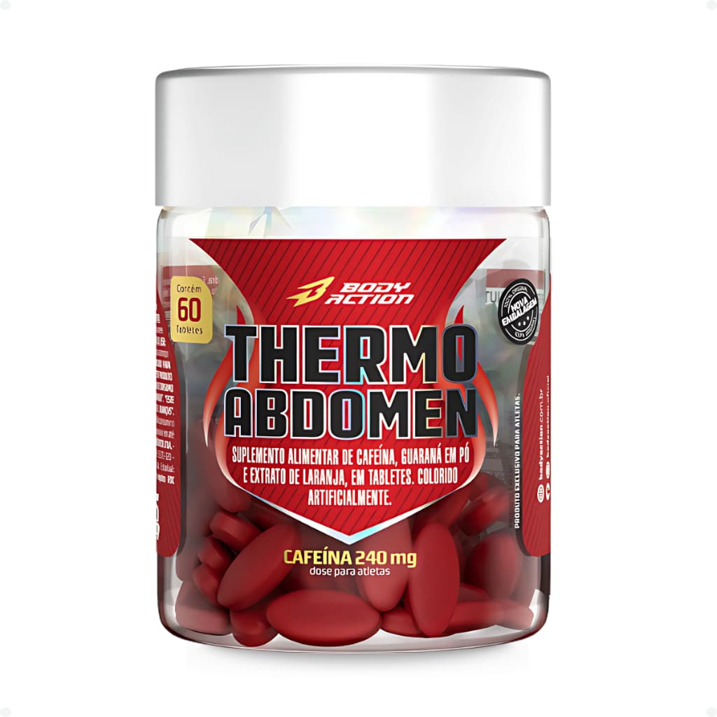 Thermo Abdomen 60caps Termogênico Cafeina 240mg Body Action - Energia Disposição