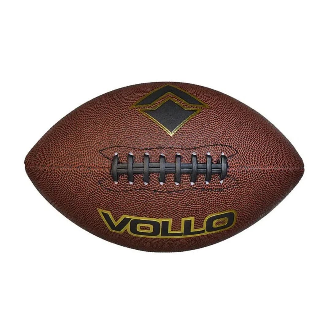 Bola Futebol Americano Vollo Premium Marrom / Preto