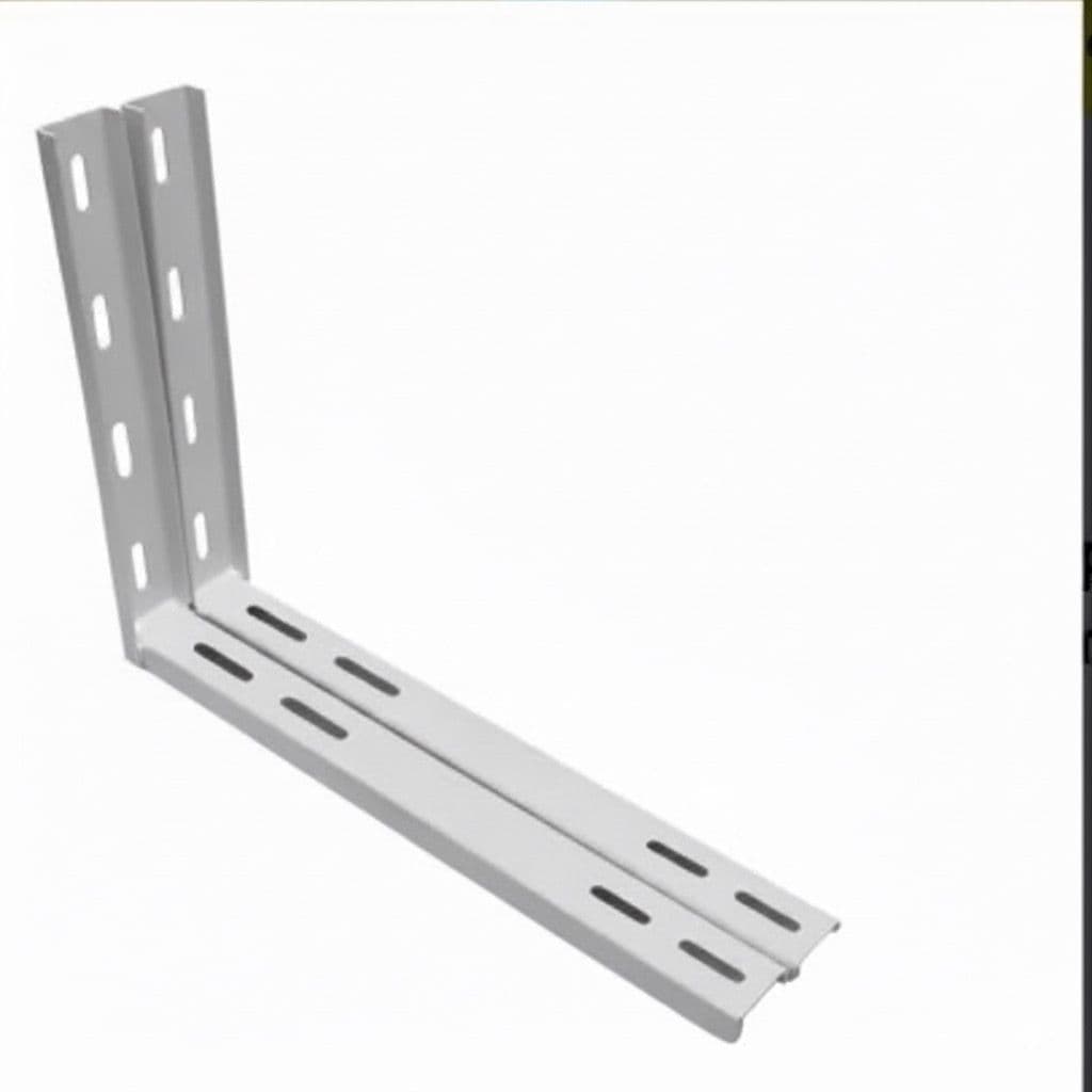 Suporte Ar Condicionado Split 450mm Aço Reforçado Branco Epóxi Modelo S450 Par Completo