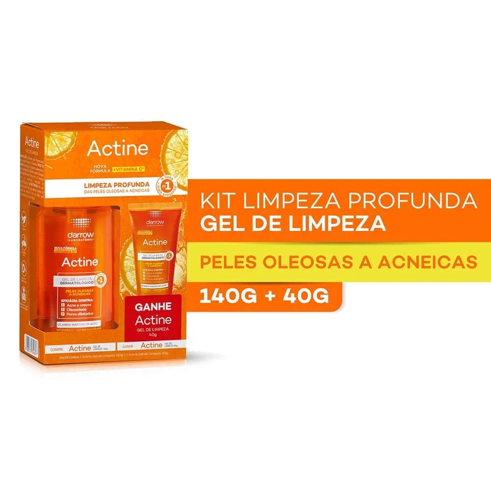 Kit Actine Darrow Gel de Limpeza 140g e Ganhe Gel de Limpeza 40g