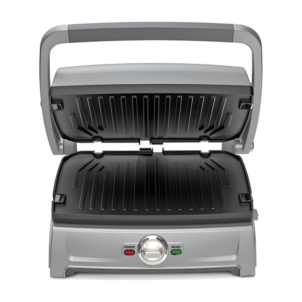 Grill Compact Cuisinart Griddler 5 em 1 - Chapa, Panini Press, Antiaderente, 127V/220V, Cinza Premium