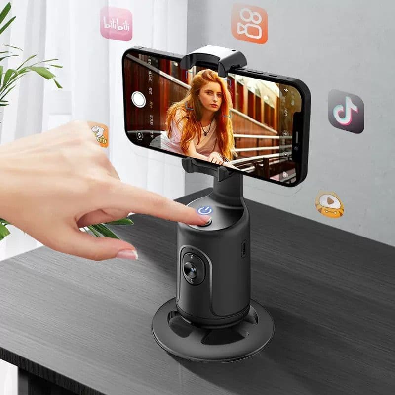 Estabilizador Gimbal de Smartphone 360° Rastreamento Inteligente de Rosto AI com Controle e Estabilização