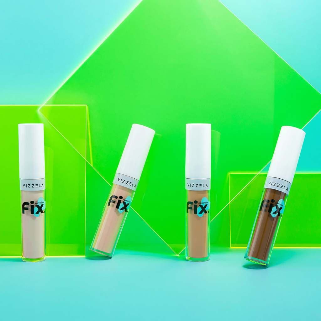 Corretivo Líquido Fix Acabamento Acetinado Alta Cobertura Vegano Original Vizzela