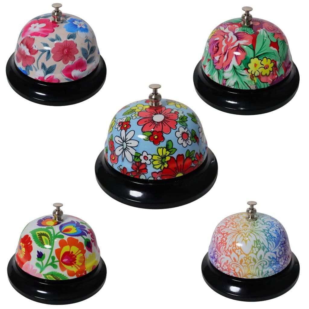 Sino Campainha De Mesa Sineta Metal P/ Recepção Restaurante Balcão Atendimento Estampado