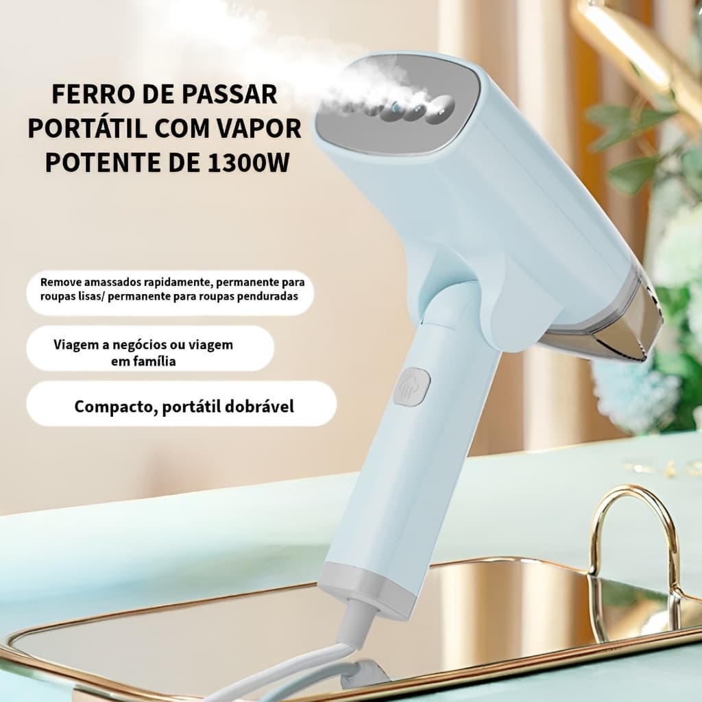 Mini Ferro de passar roupa a vapor, 110V Compacto, Moderno e de Design Elegante