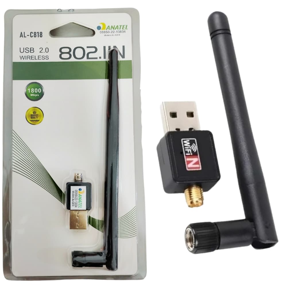 Antena Adaptador Para Wifi Usb Wireless 1800mbps Al-c818