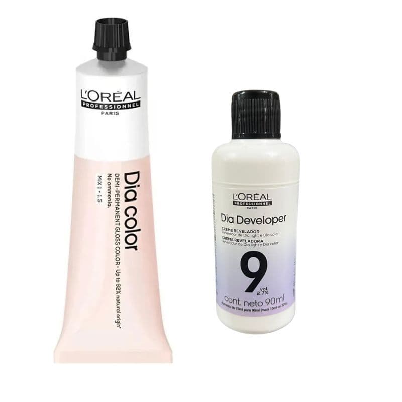 Kit Dia Color Loreal Tonalizante Escolher a Cor + Emulsão 9 Volumes 90ml