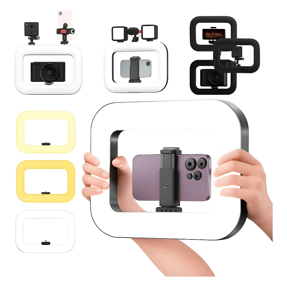 Luminária 20W Led Clipe Ring Light Anel Iluminador Celular Suporte Bmax L29 Fotos Imagens Casa Natal