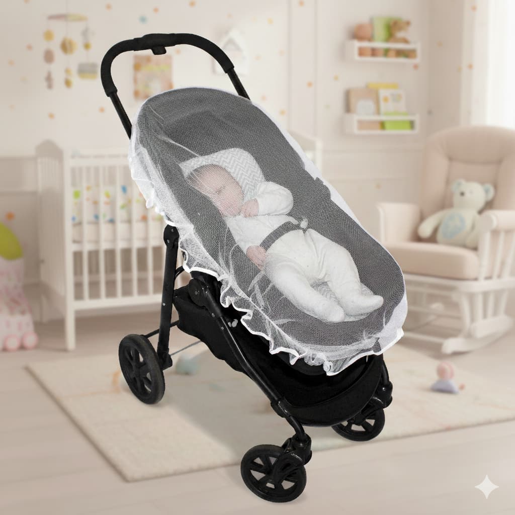 mosquiteiro para carrinho de nenê, bebê conforto, bercinho e chiqueirinho tamanho universal