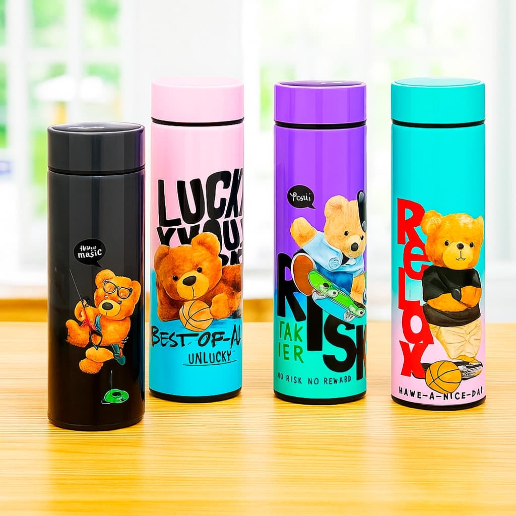 Garrafa Térmica Inox 500ml com Termômetro LED Infantil - Estilo Moderno e Isolamento Superior