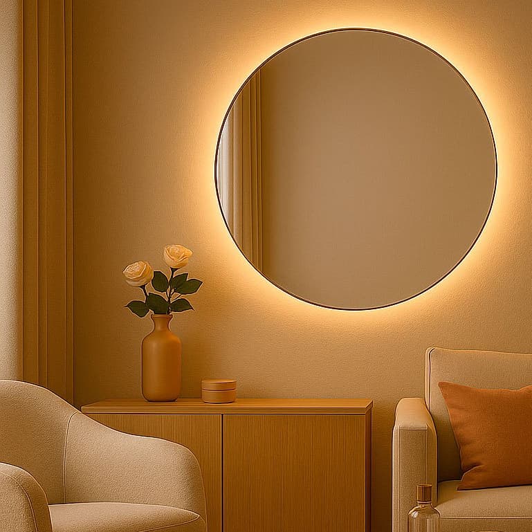 Espelho Grande Com Led Para Banheiro Maquiagem + Suporte