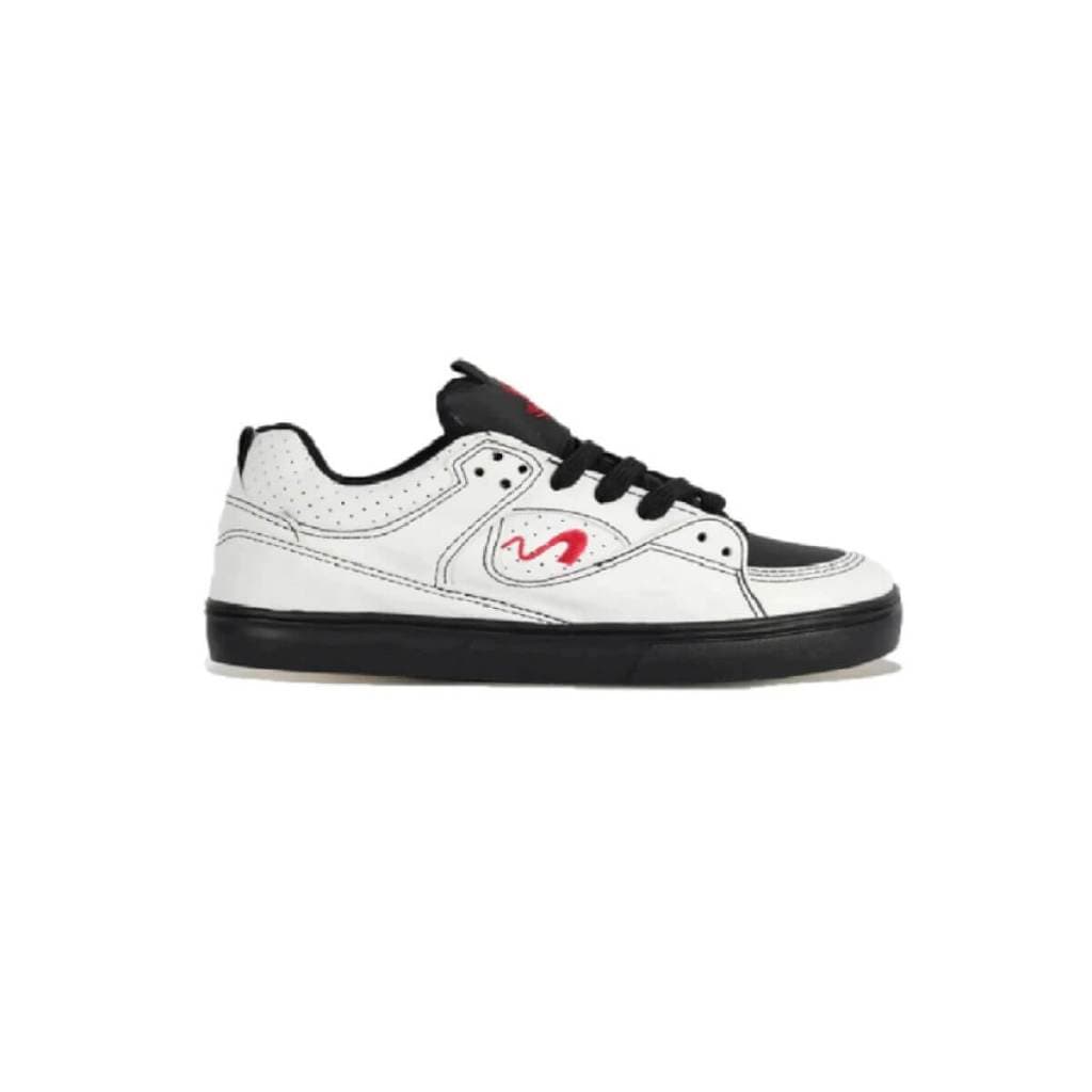 Tênis Skate Casual Tesla Denis Silva White Black Unissex