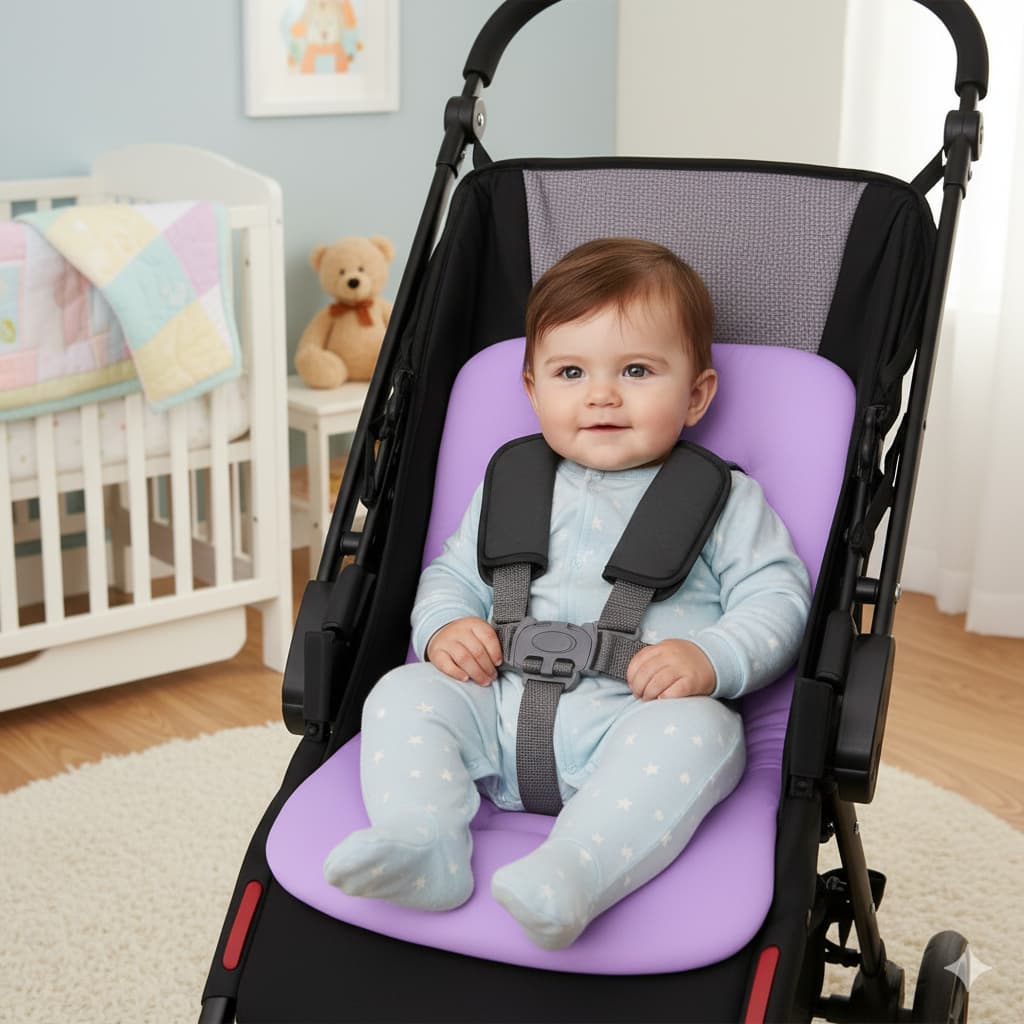 colchonete para carrinho acolchoado tamanho universal fofinha