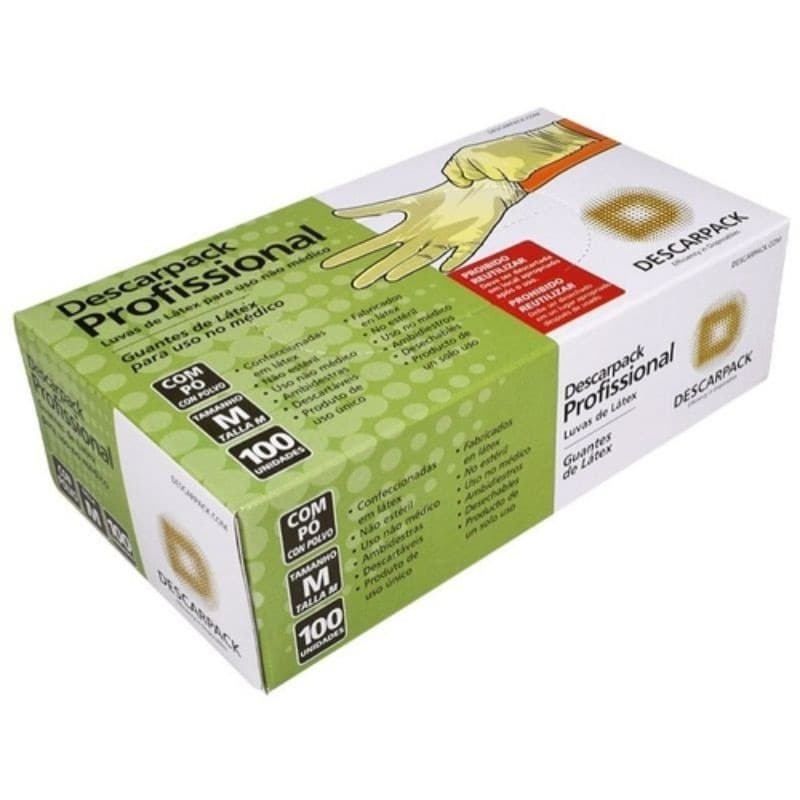 Luvas de procedimento Látex Descartável - Descarpack