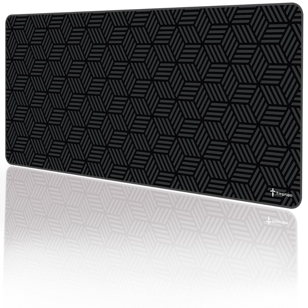 Mouse Pad Gamer Extra Grande Profissional 90x40 Deskpad Branco Preto Hexágono Speed Titorion