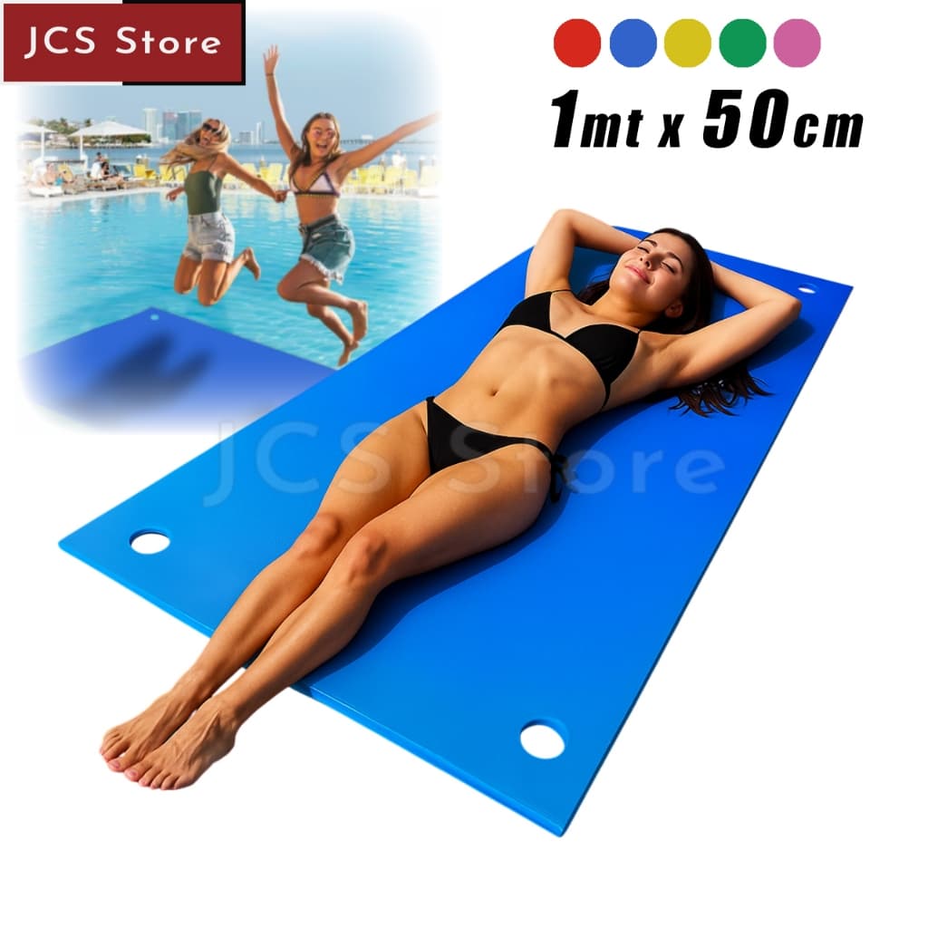 Tapete Flutuante 100 x 50 x 3 Piscina Lago EVA Alta Flutuação Boia Relaxante Adulto Infantil