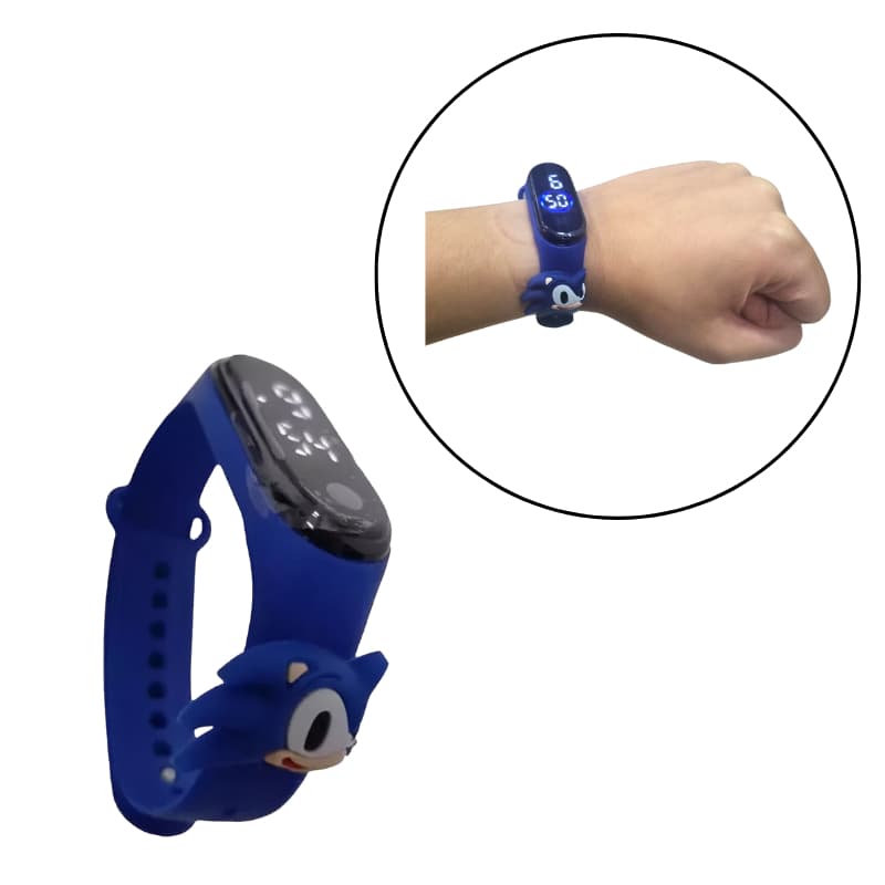 Relógio Digital Led Infantil Prova D'água Sonic