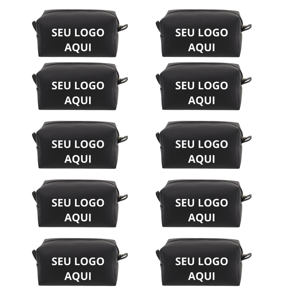 Kit 10 Necessaire Grande Unissex Personalizada Com Logo  Lembrancinha Casamento Empresa Aniversario