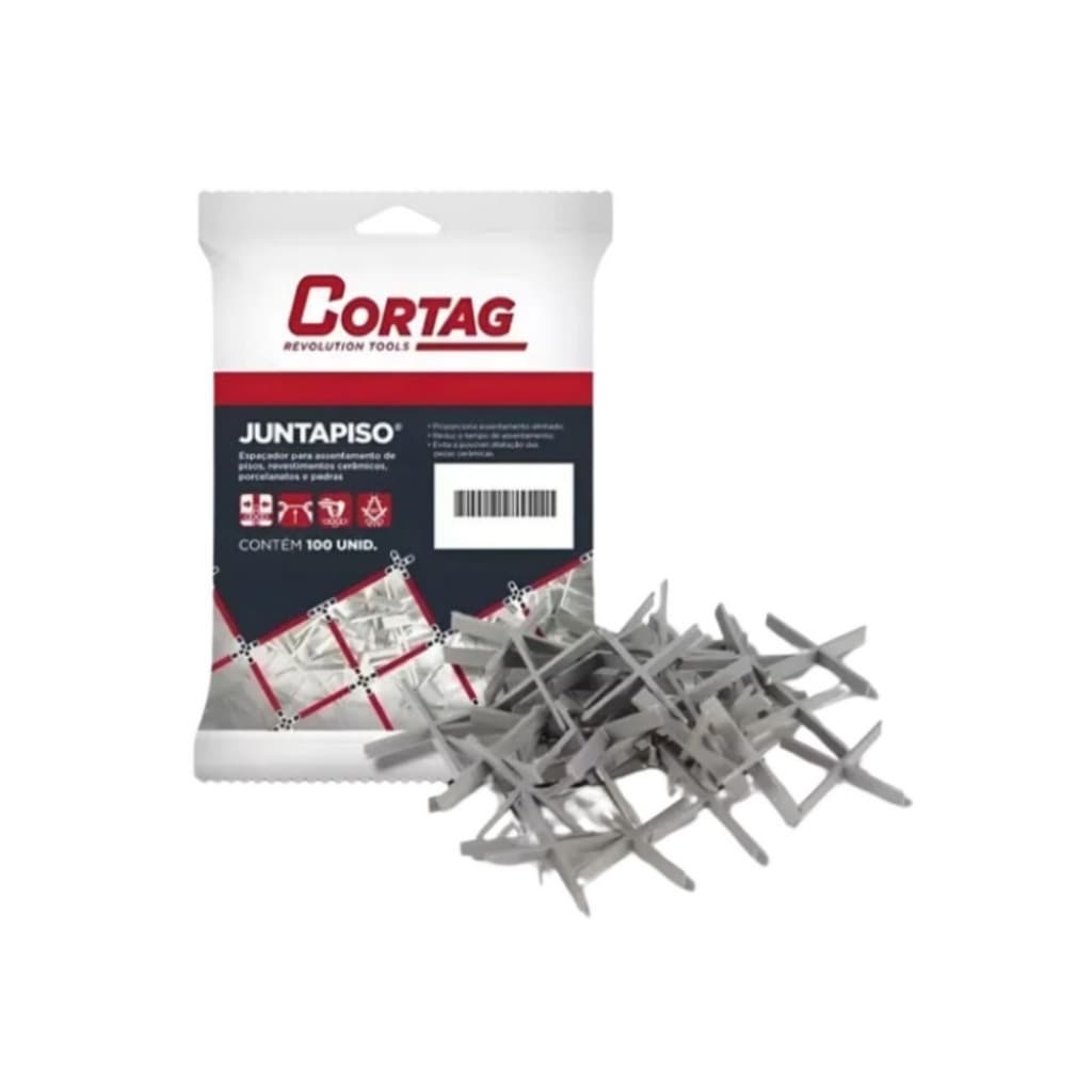 Espaçador Junta Piso Porcelanato Cruzeta Cortag Vários Tamanhos 100PÇS