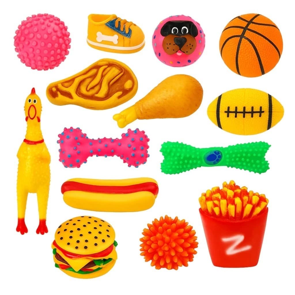 Kit Mordedor Pet Brinquedos De Borracha Divertidos Para Cães Cachorro Pequeno Médio Sortidos