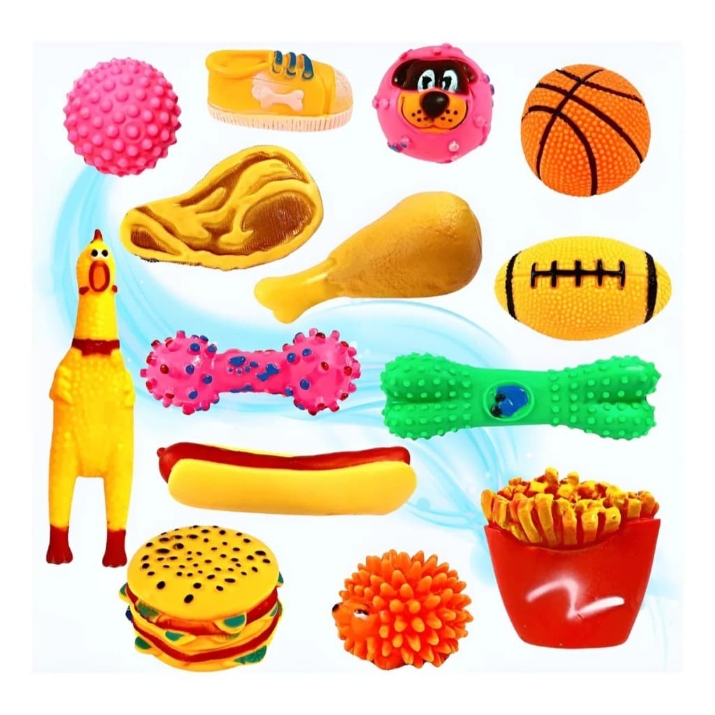 Kit 10 Brinquedos Cachorro Pet Pequeno Porte Brinquedinho Pet Mordedor