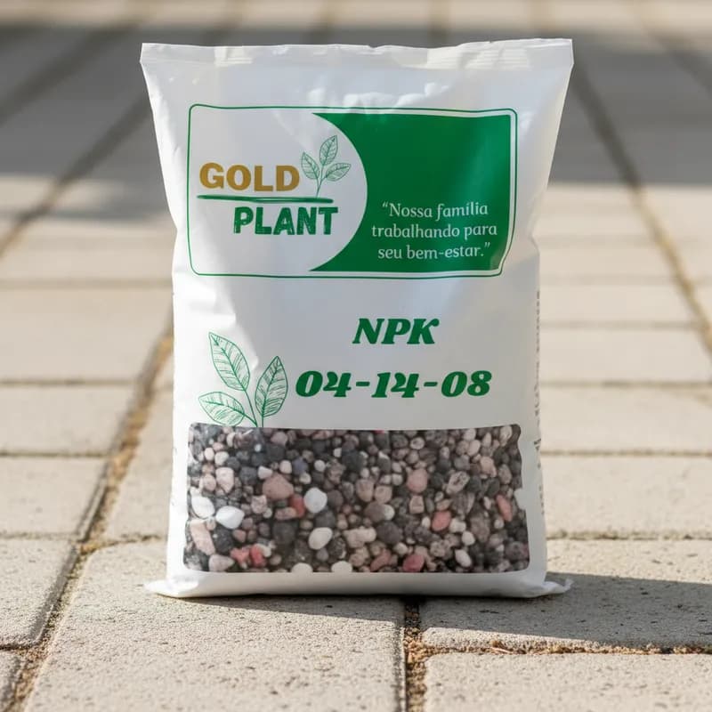 Adubo NPK 041408 Fertilizante 2, 5 ou 10kg Plantas Horta Flores Gold Plant