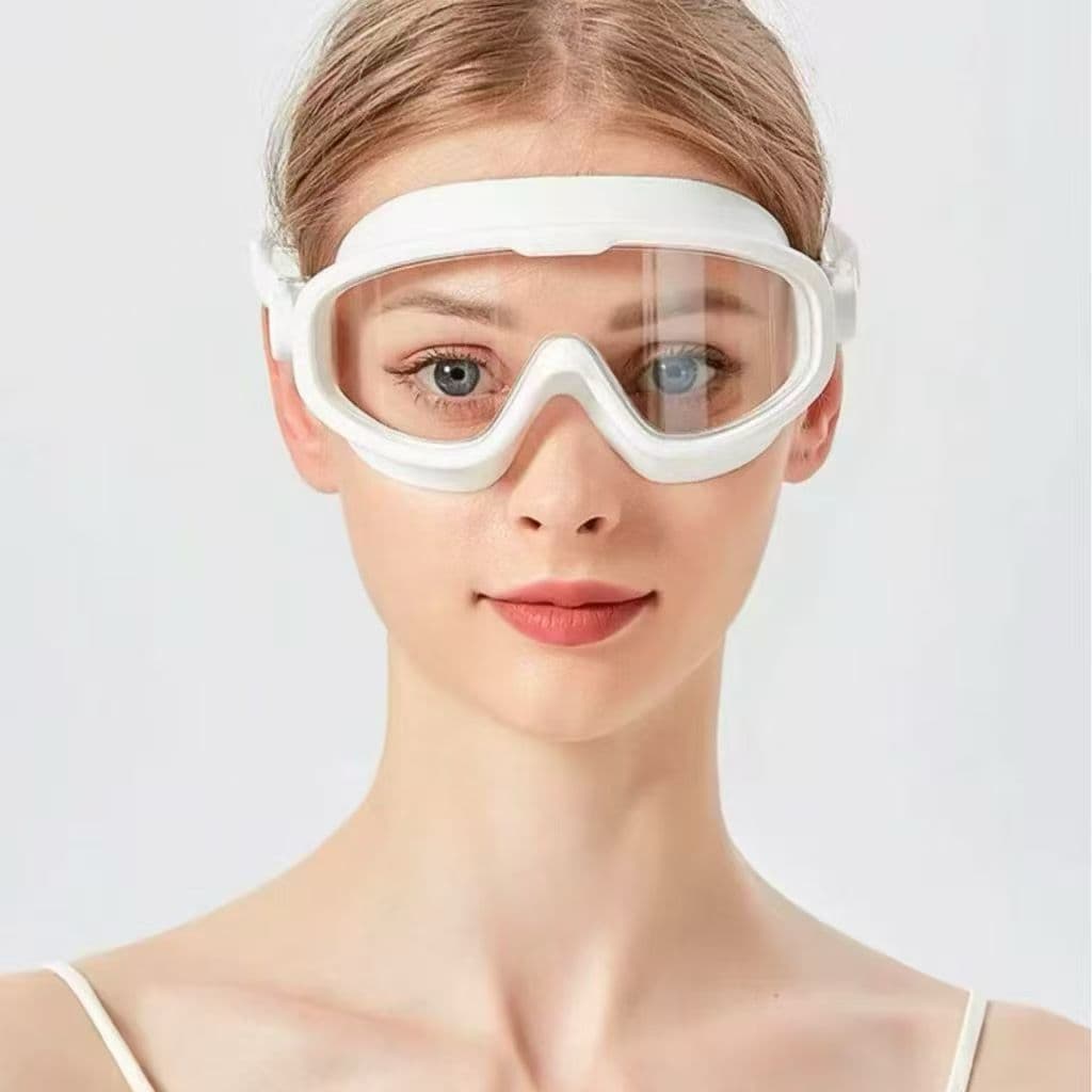 Óculos de natação de armação grande Óculos de natação Anti-embaciamento de alta definição à prova d'água