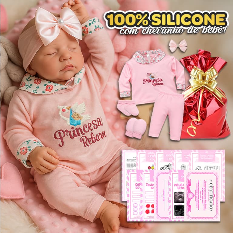 Bebê Reborn Realista 100% Silicone Pode Banho Linda