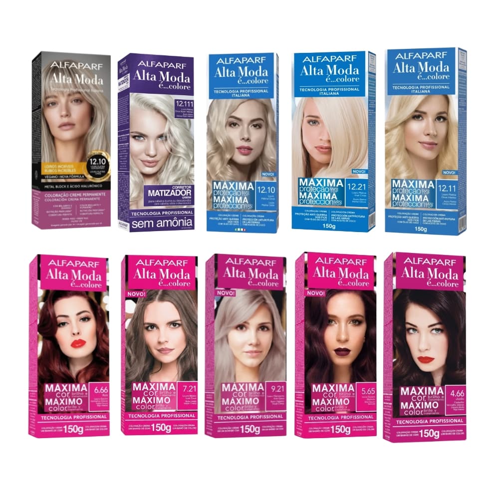 Tinta Profissional Alta Moda Alfaparf 150g Cores Especiais Duradouras Tinta Para Cabelo