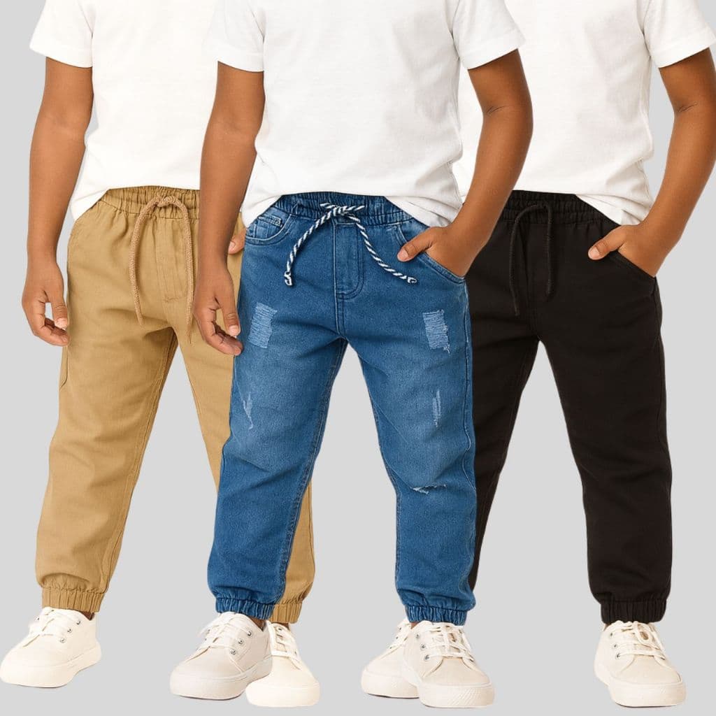 calça jogger infanitl juvenil jeans masculino promoção 04 ao 16 anos
