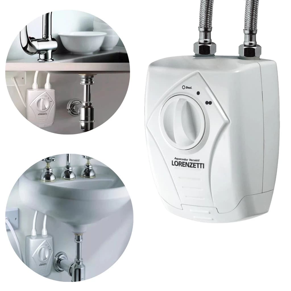 Aquecedor Aquecimento De Água Elétrico Versátil Branco Pia Cozinha Lavatório Lorenzetti 220V 5500W