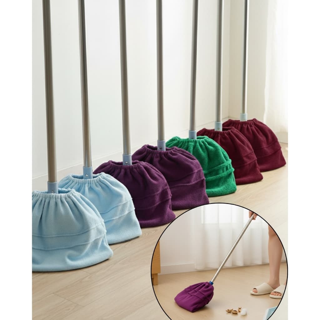 Sacos Pano Mix Vassoura 2 unidades  Rodo De Veludo Multifunções De Chão Mop Reutilizável Absorvente Lavanderia