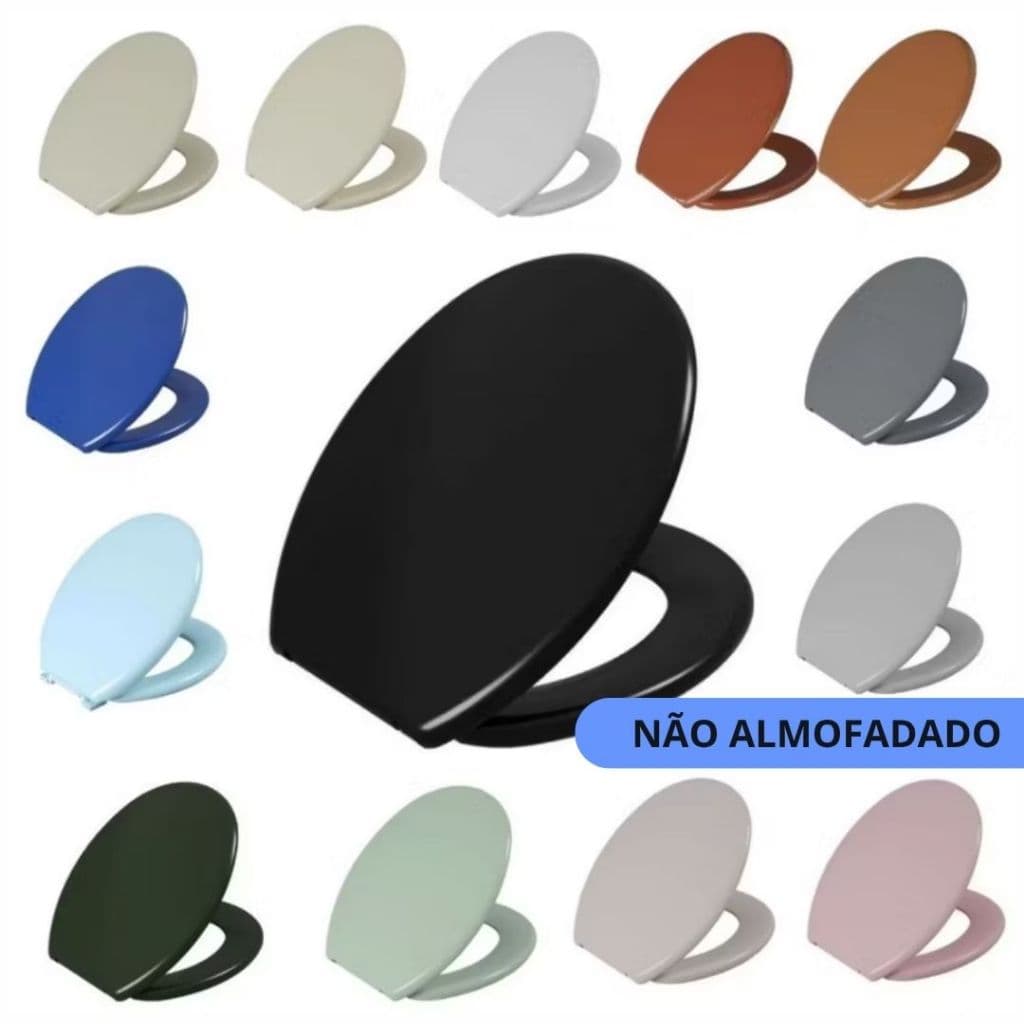 Assento Astra Oval Universal Tampa para Vaso Sanitário - Não Almofadado