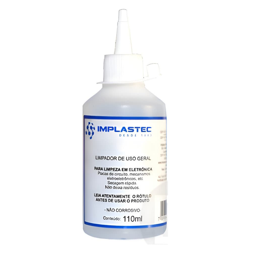 Limpador Isoprop Limpeza de Placas Pasta Termica E Eletrônicos 110ml Implastec