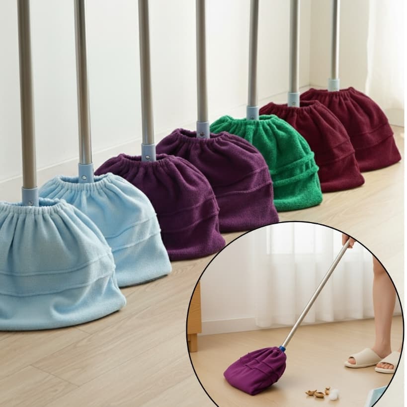 Capa para Vassoura Mop de Microfibra Remove Poeira e Pelos de Animais