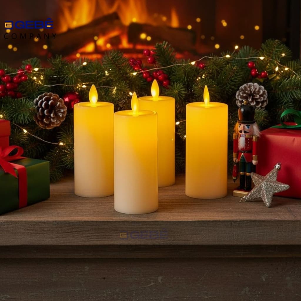 Kit 12 Velas Led Eletrônica Chama Viva Amarela Escorrida Grande 13cm -  Decoração Casamento Festas