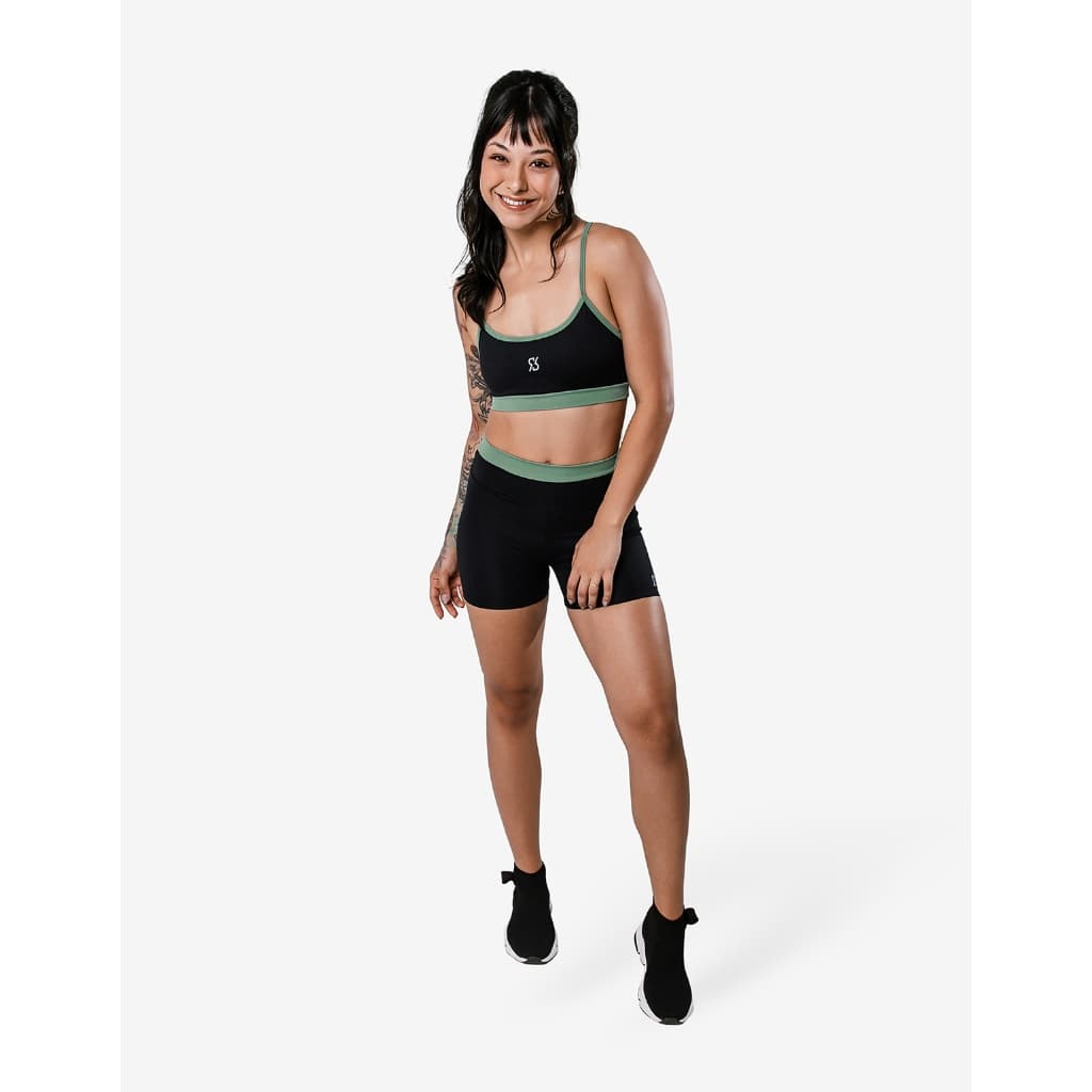 Conjunto Academia Feminino de Poliamida Short e Top Zero Transparencia Atacado