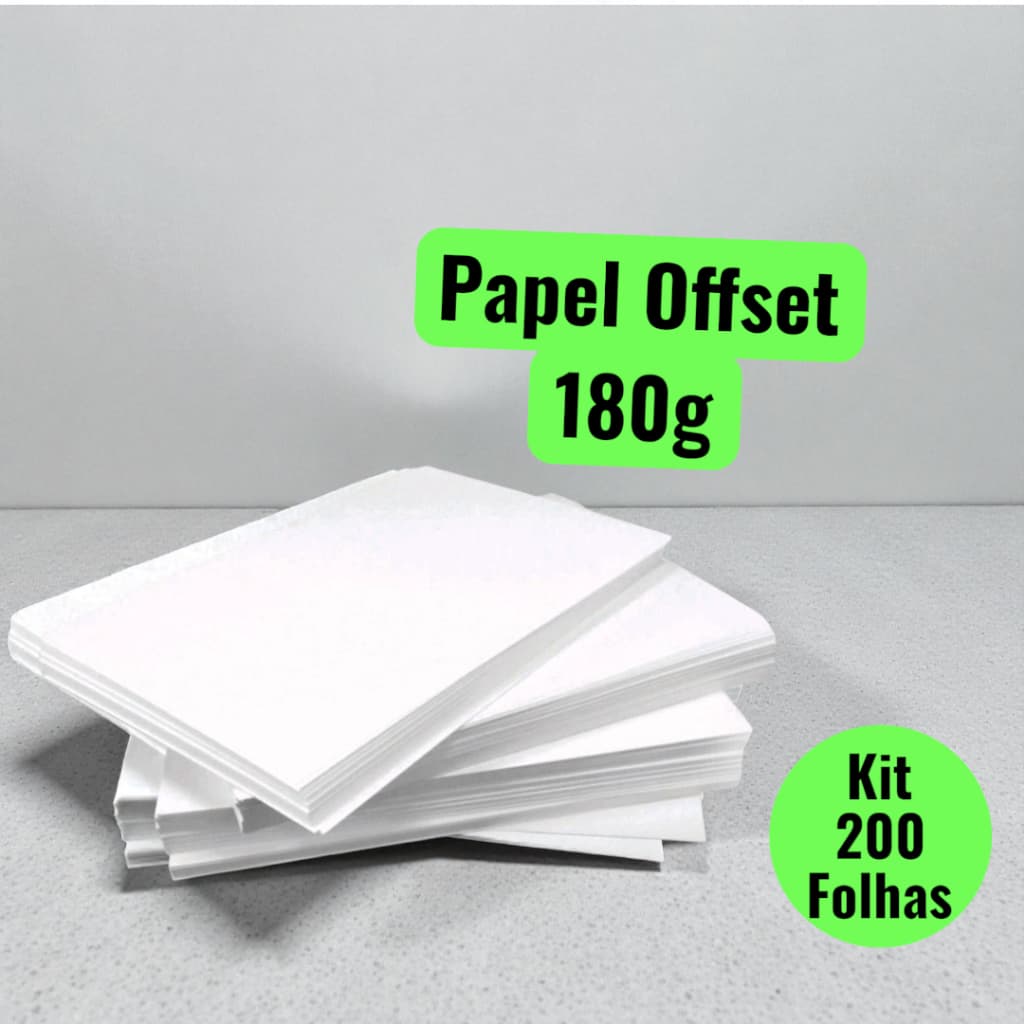 Papel Offset Opaline Liso 180g Branco Diplomata Folhas branca Masterprint