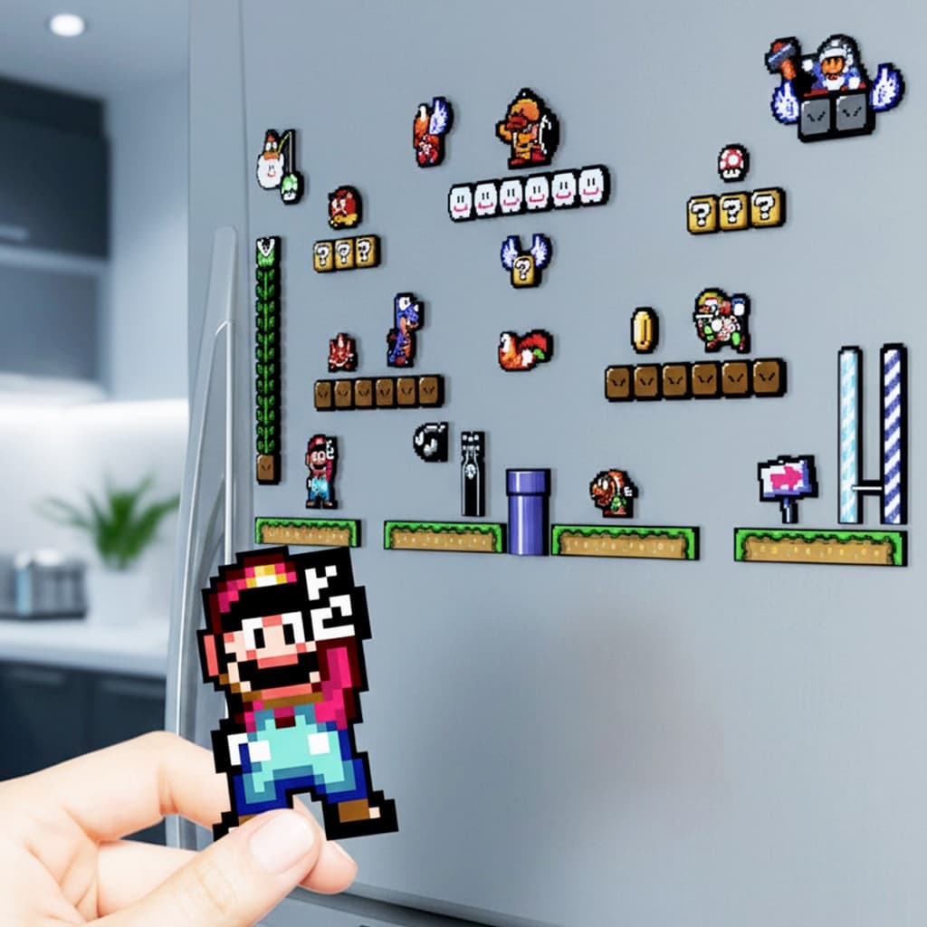 Ima de Geladeira Super Mario Bros World PREMIUM