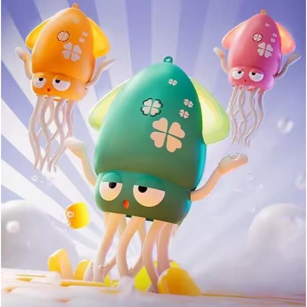 Dançarina eletrônica medusa polvo: dançando, andando, tocando música, Presente de Ano Novo