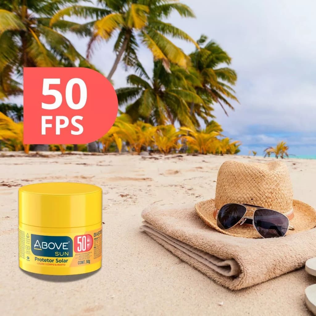 Protetor Solar Loção Resistente A Água 50fps Uva Uvb Above Retarda Envelhecimento