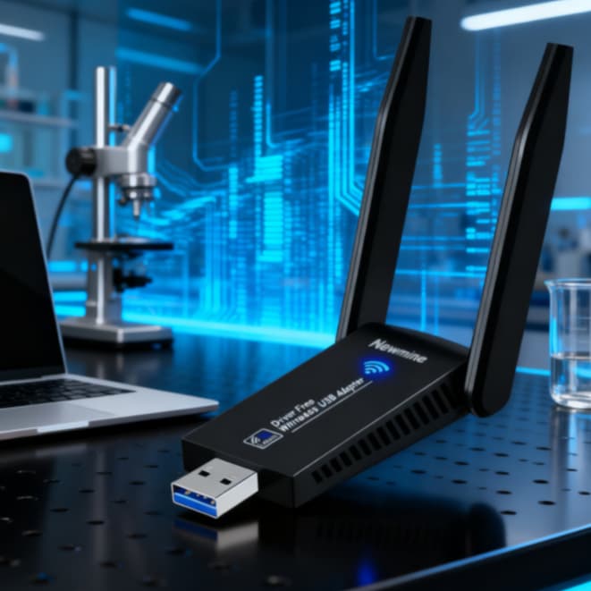 Adaptador USB Wifi Sem Fio 1200Mbps com 4 Antenas Dual Band 5GHz para PC Windows Desktop -F11