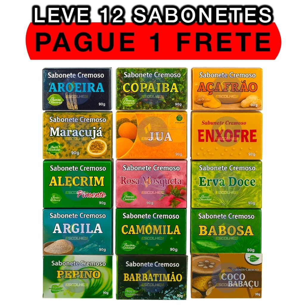 Sabonetes Naturais De Açafrão Aroeira Babosa Enxofre Barbatimão Para o Corpo