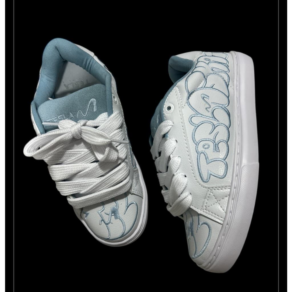 Tênis Tesla Hertz white blue Art Sapão Original