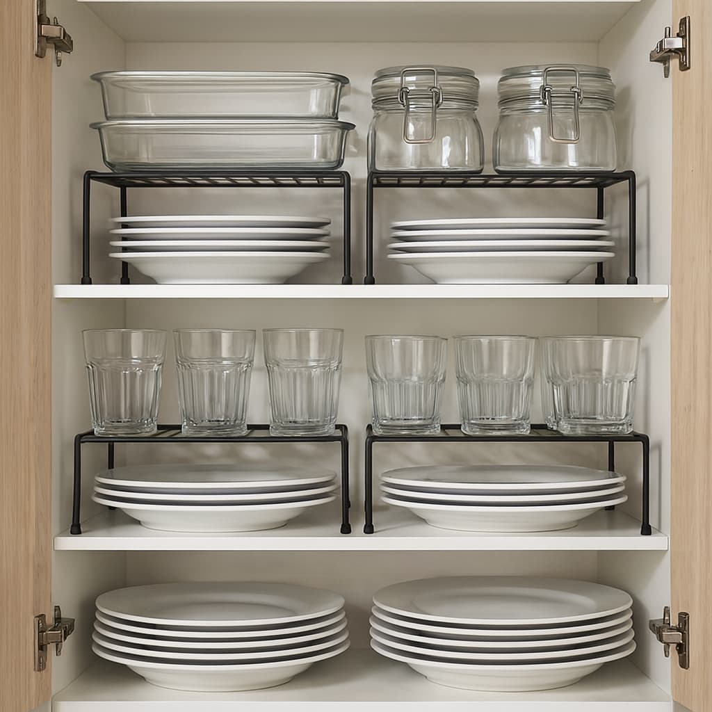 Kit 2/3/4/5 Organizador Armário Cozinha Dispensa Multiuso Aço Reforçado Design Elegante