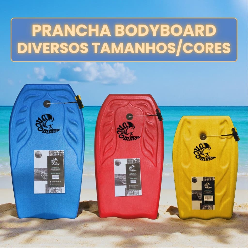 Prancha Surf BodyBoard Infantil Com Leash Praia Piscina Natação Grande Premium