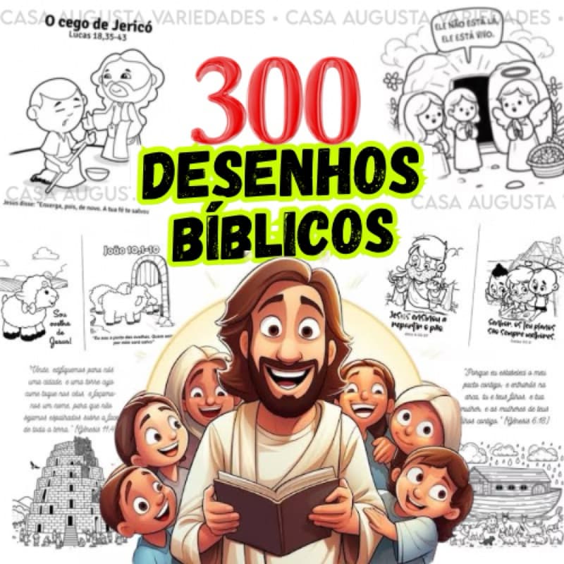 Desenhos Bíblicos para Colorir | Escola Biblica Dominical | Infantil | Criança