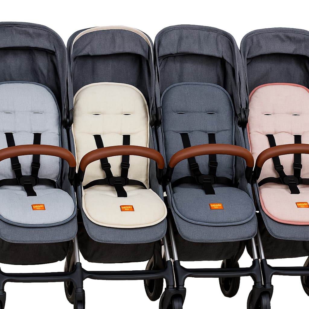 Capa para Carrinho Universal Colchonete Carrinho de Bebê Linho 100% Algodão Batistela Baby