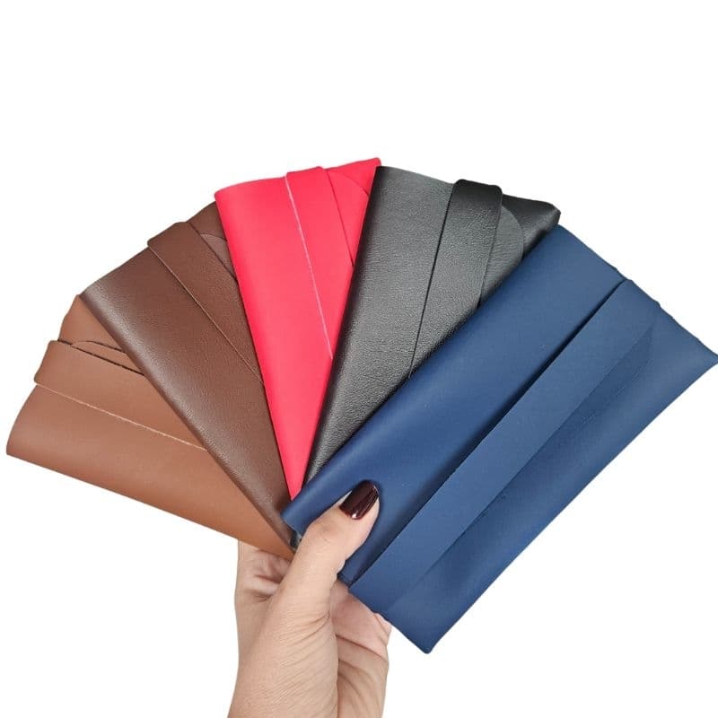 Estojo para Óculos em Couro Sintético/Case para Óculos Unidade